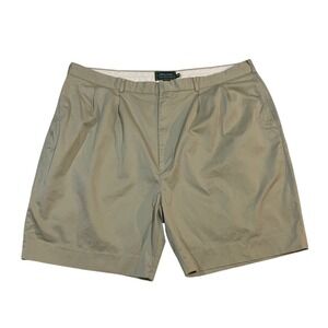 Masters Collection Mens Khaki Tan Pleated Golf Shorts 100% Cotton Size 44